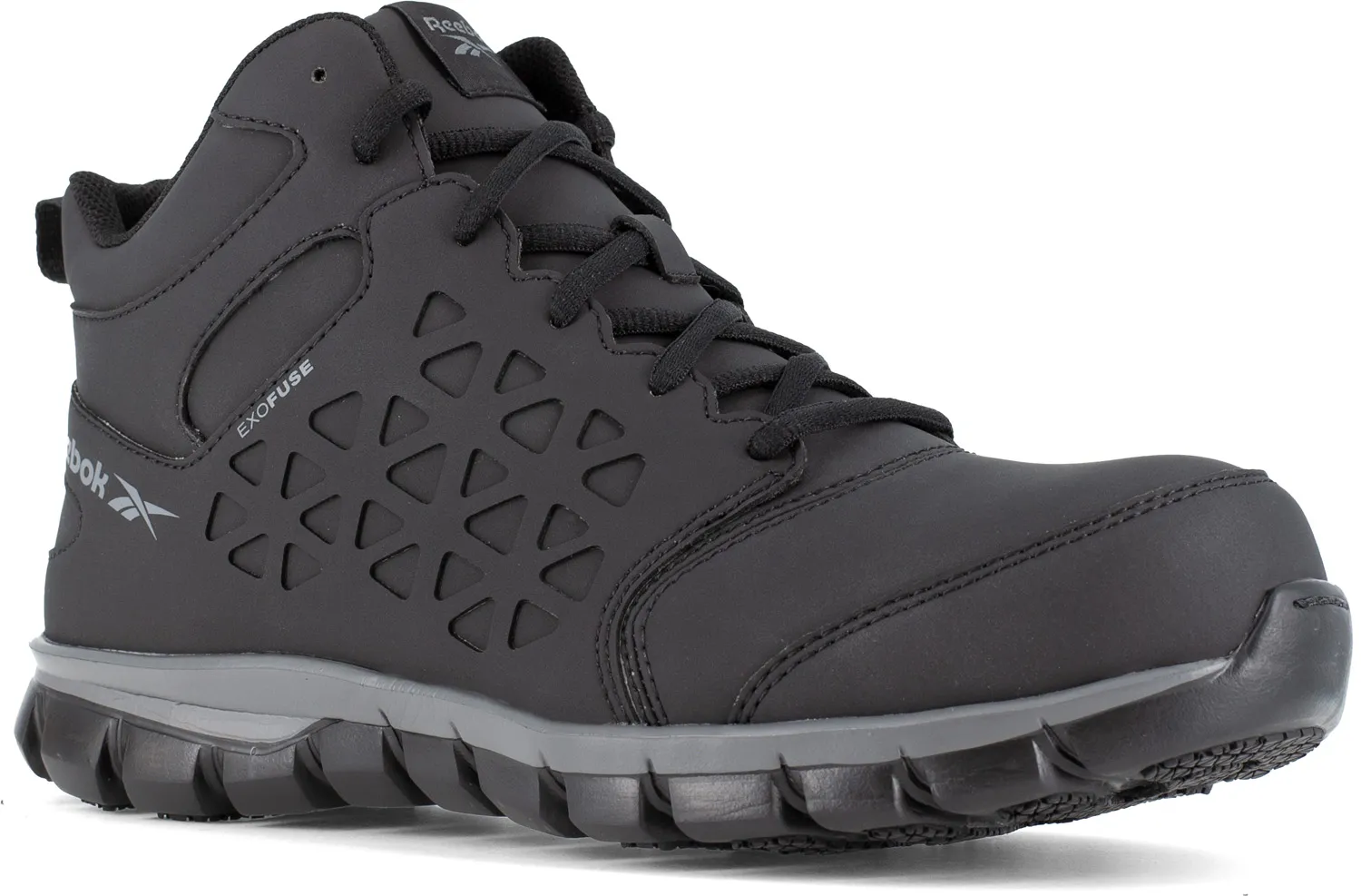 REEBOK Zapato de trabajo, atlÒtico, medio alto, SD, con puntera de material compuesto, negro, de mujer, Reebok Work Sublite Cush